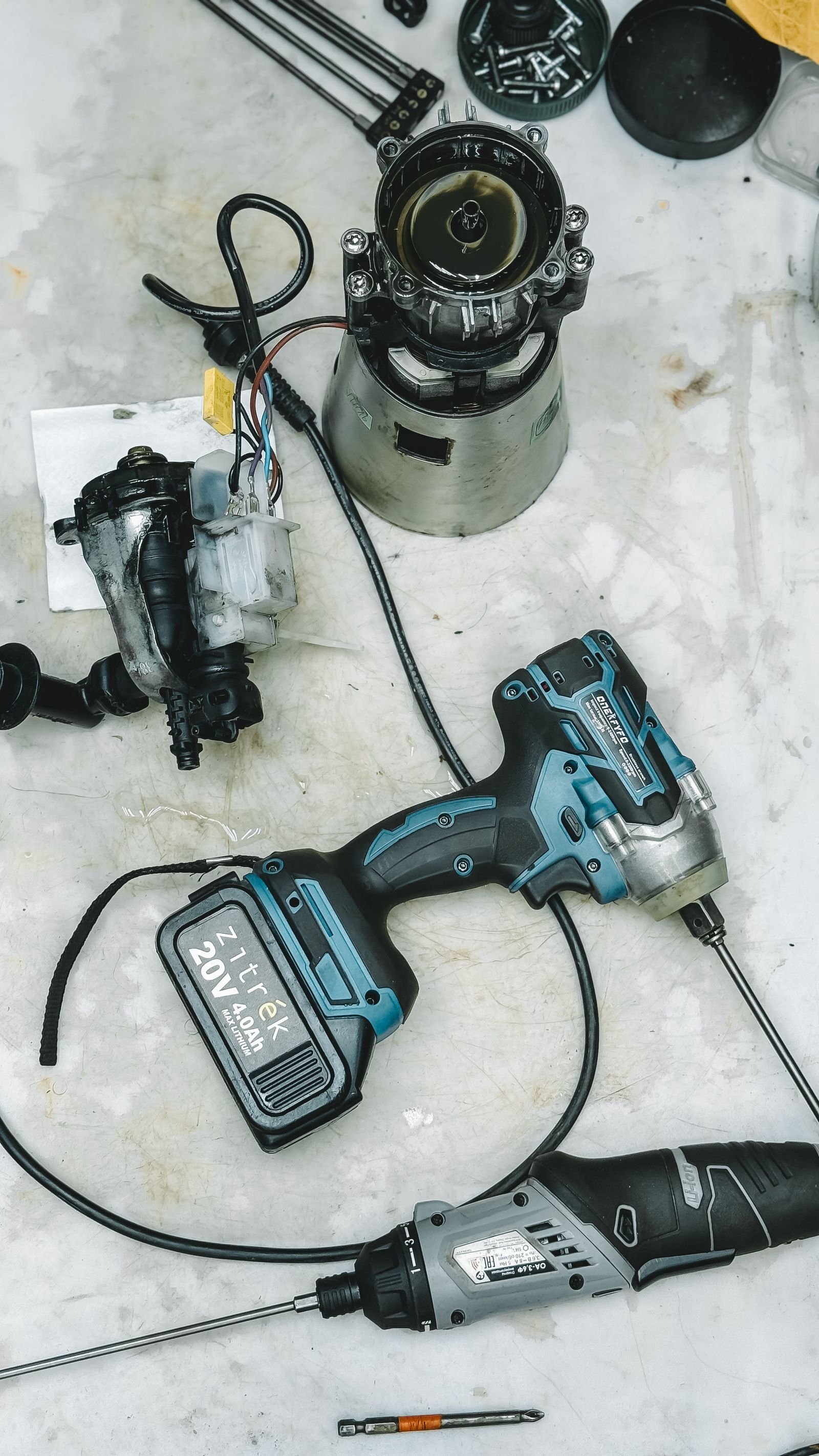 Technician repairing industrial equipment
